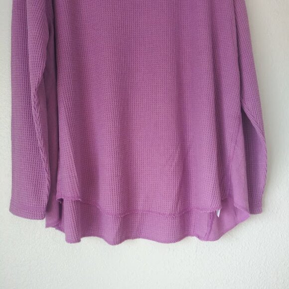 Terra & Sky women's size 1X violet waffle knit sweater - Picture 3 of 15
